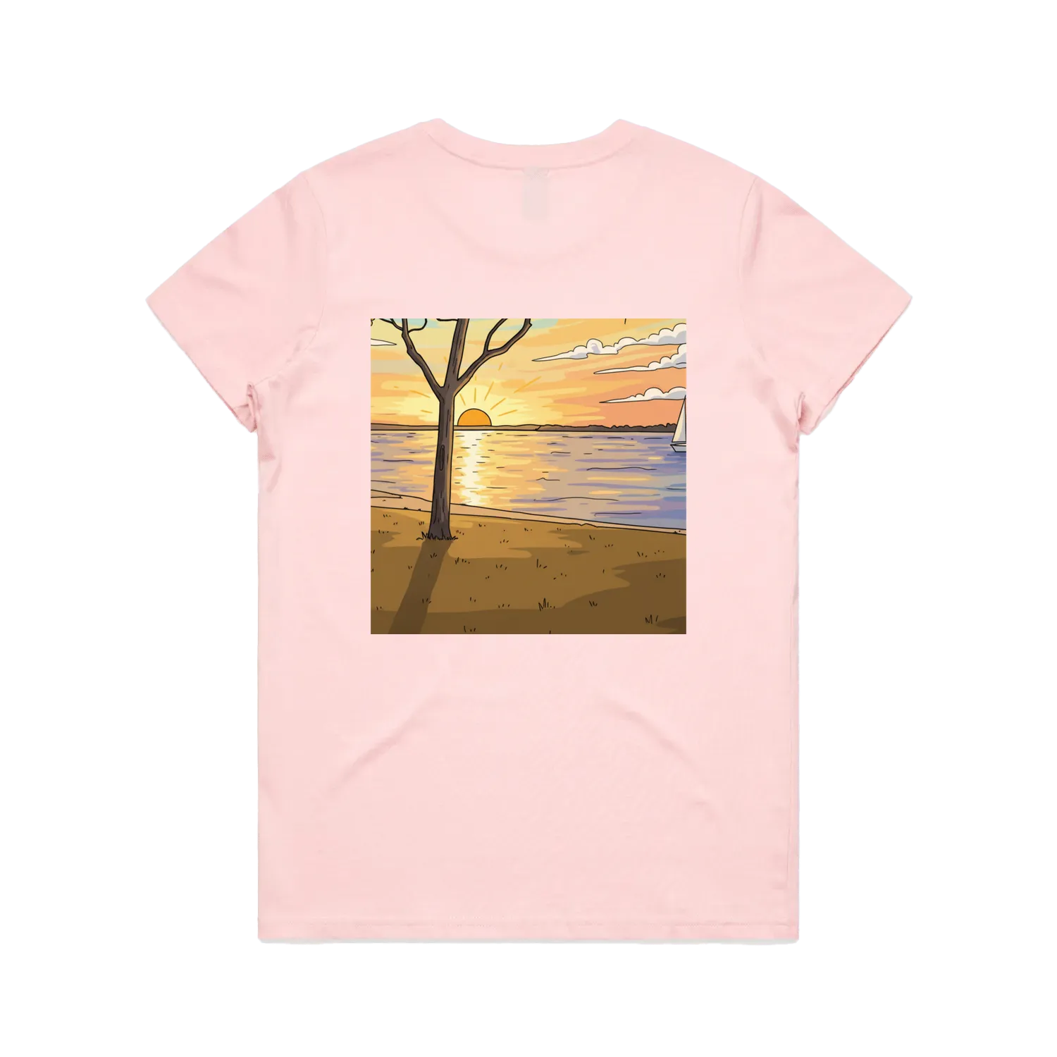 Dusies Coastal Tee - Bongaree Sunset