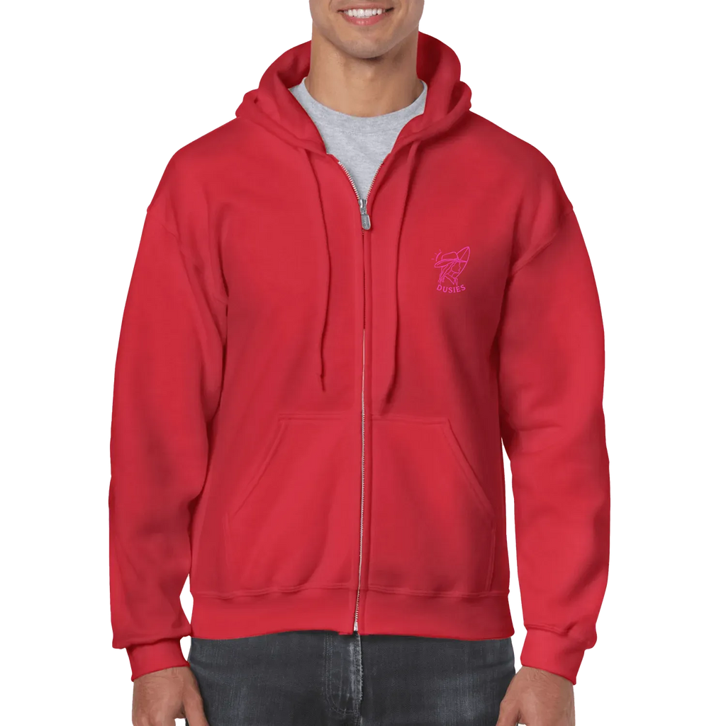 Red front flat lay
