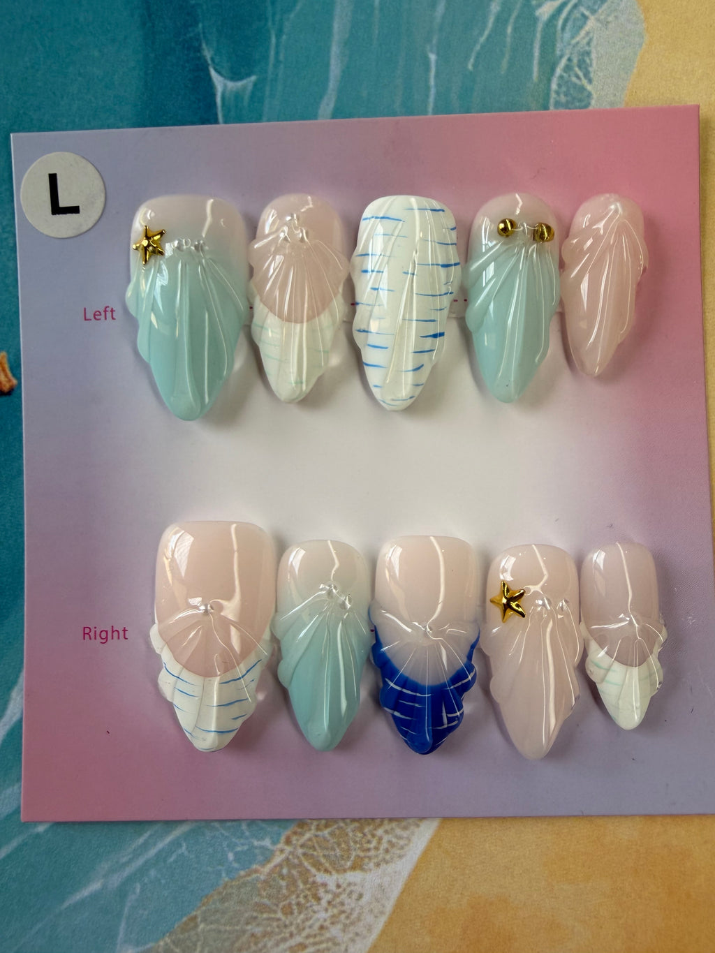 Seashell Drift Press-On Nail Set
