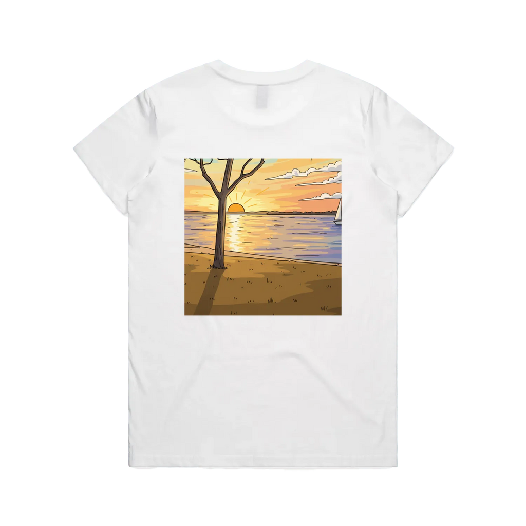 Dusies Coastal Tee - Bongaree Sunset