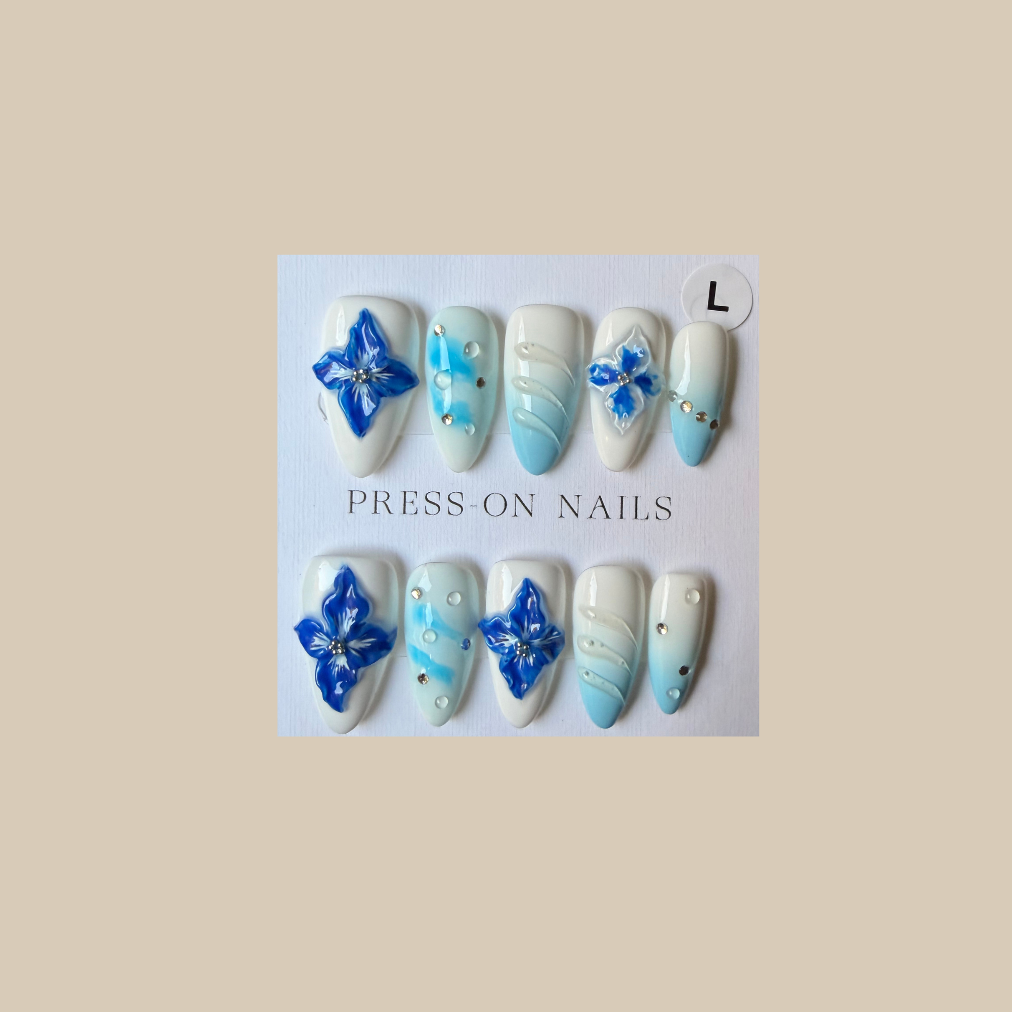 Blue Tide Press On-Nail Set