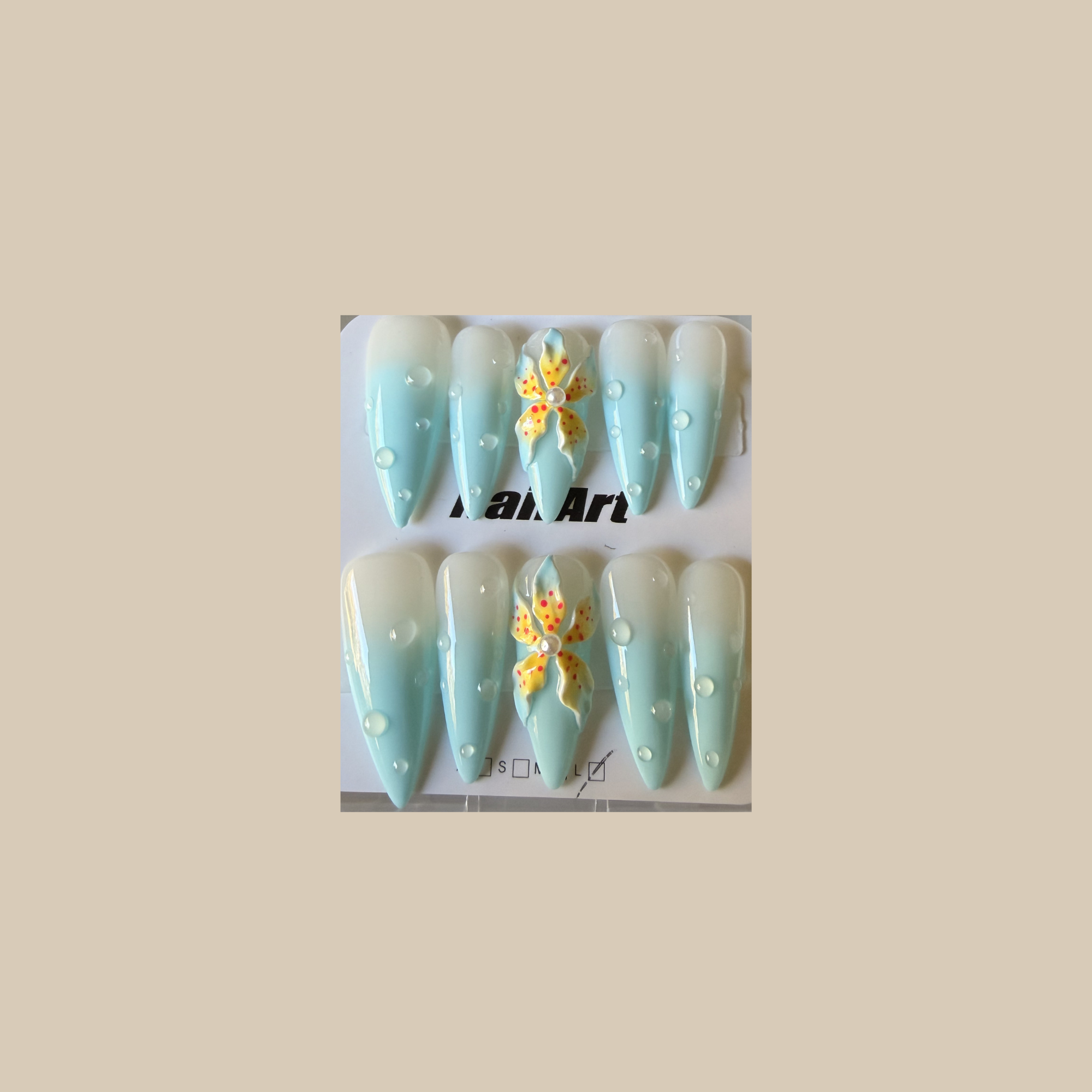 Ocean Bloom Press On-Nail Set