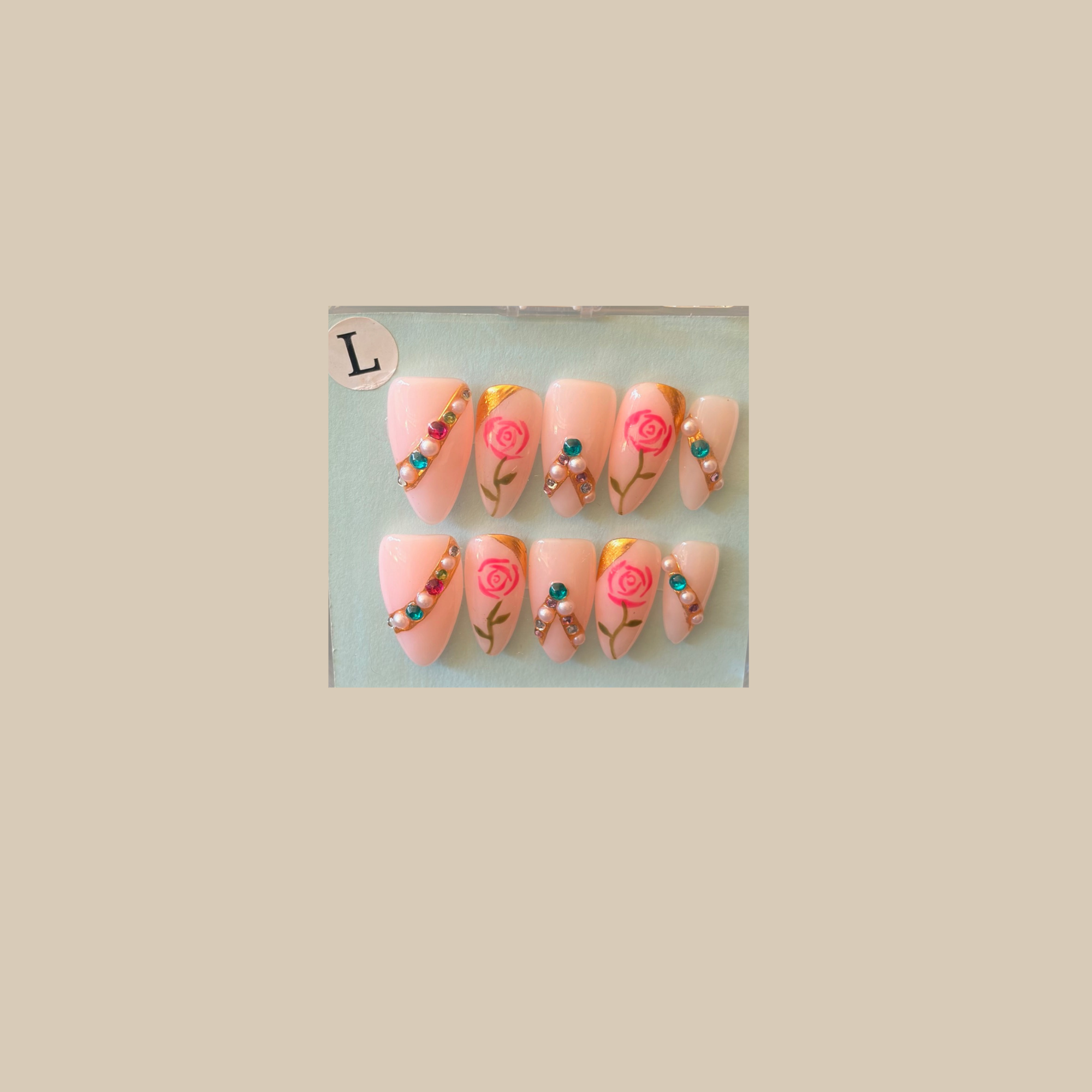 Coastal Rose Press On-Nail Set