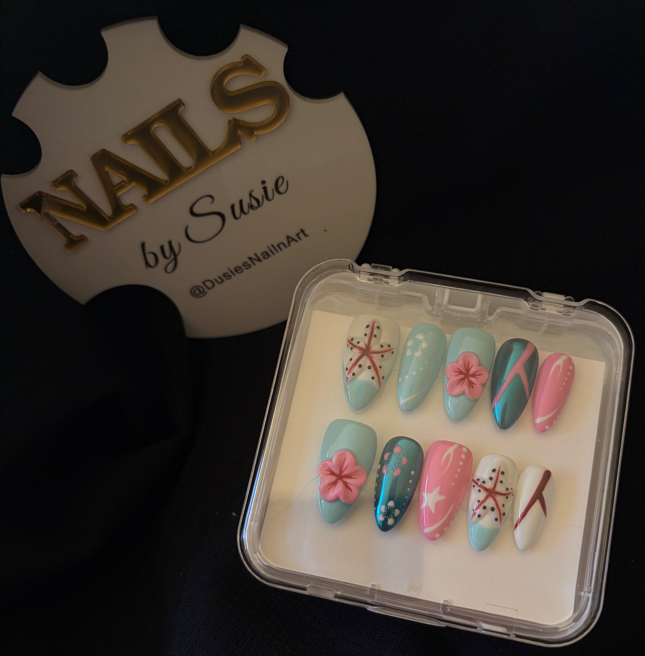 Coral Breeze Press-On Nail Set