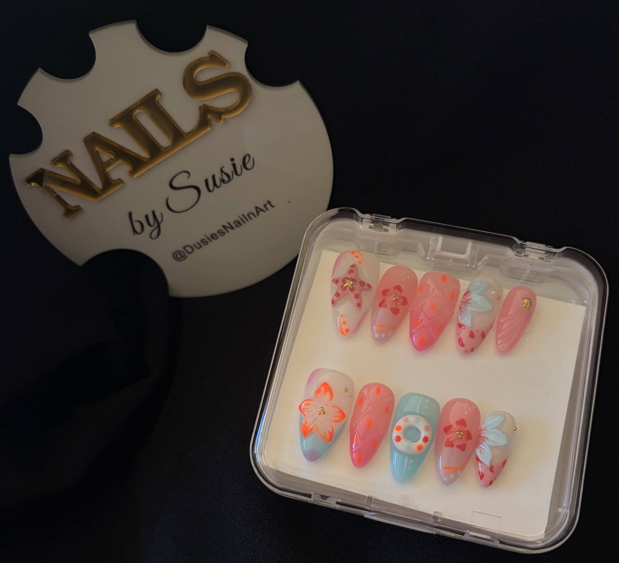 Coral Lagoon Press On-Nail Set