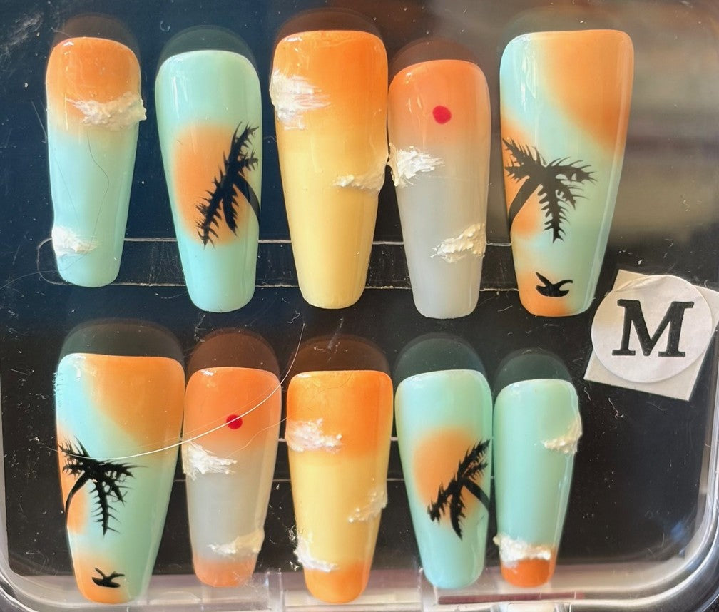 Sunset Horizon Press On-Nail Set