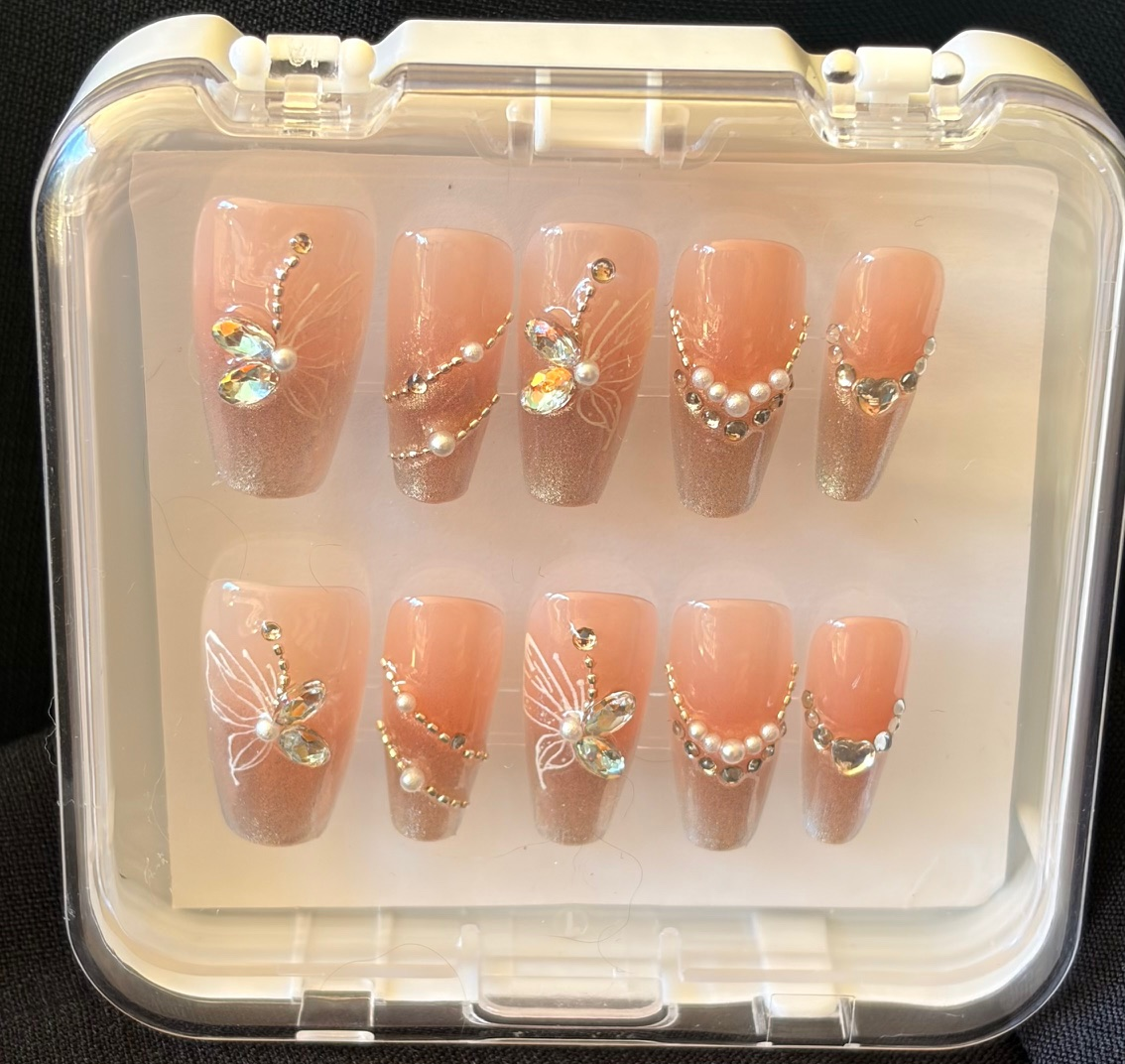 Ocean Champagne Press-On Nail Set