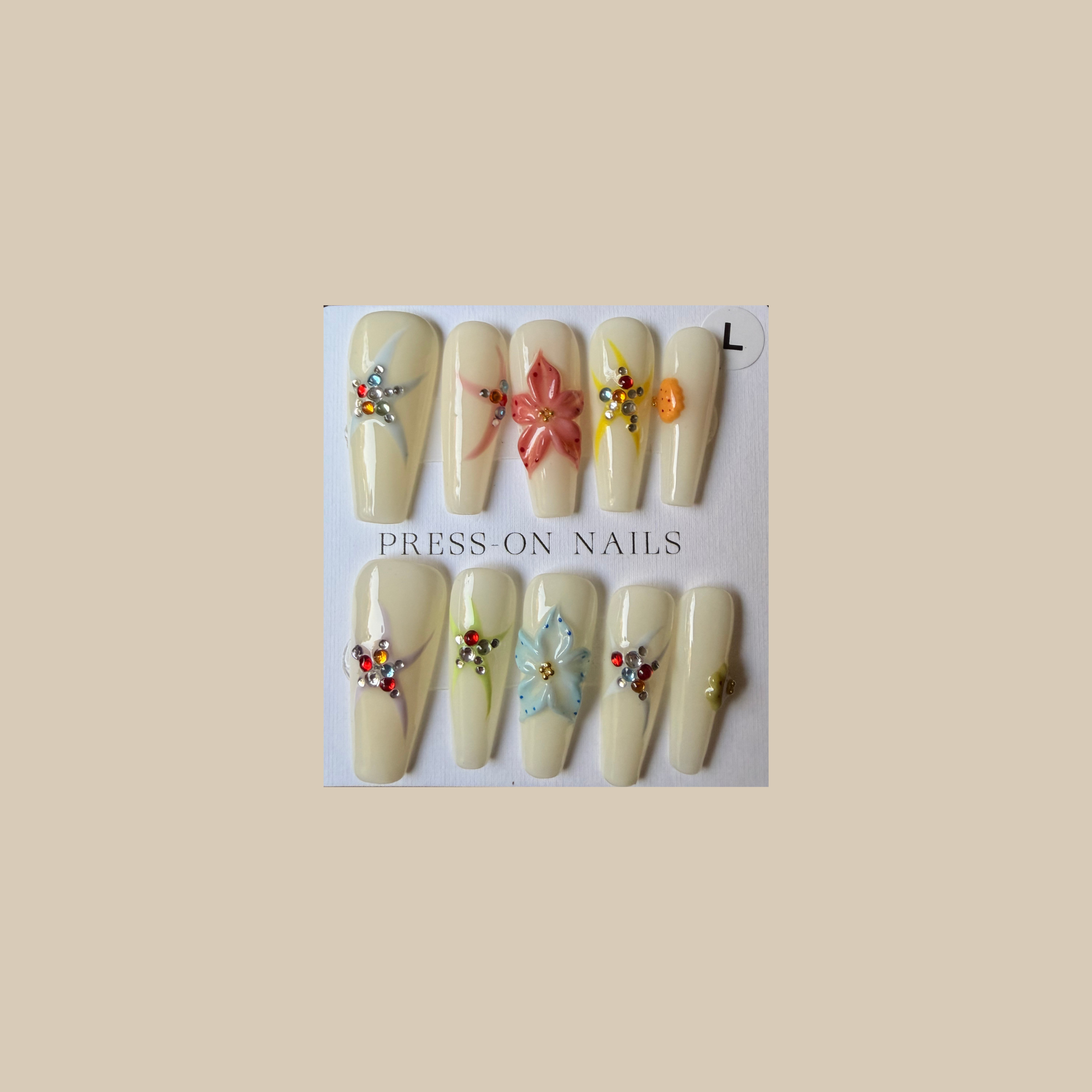 Petal Pop Press On-Nail Set