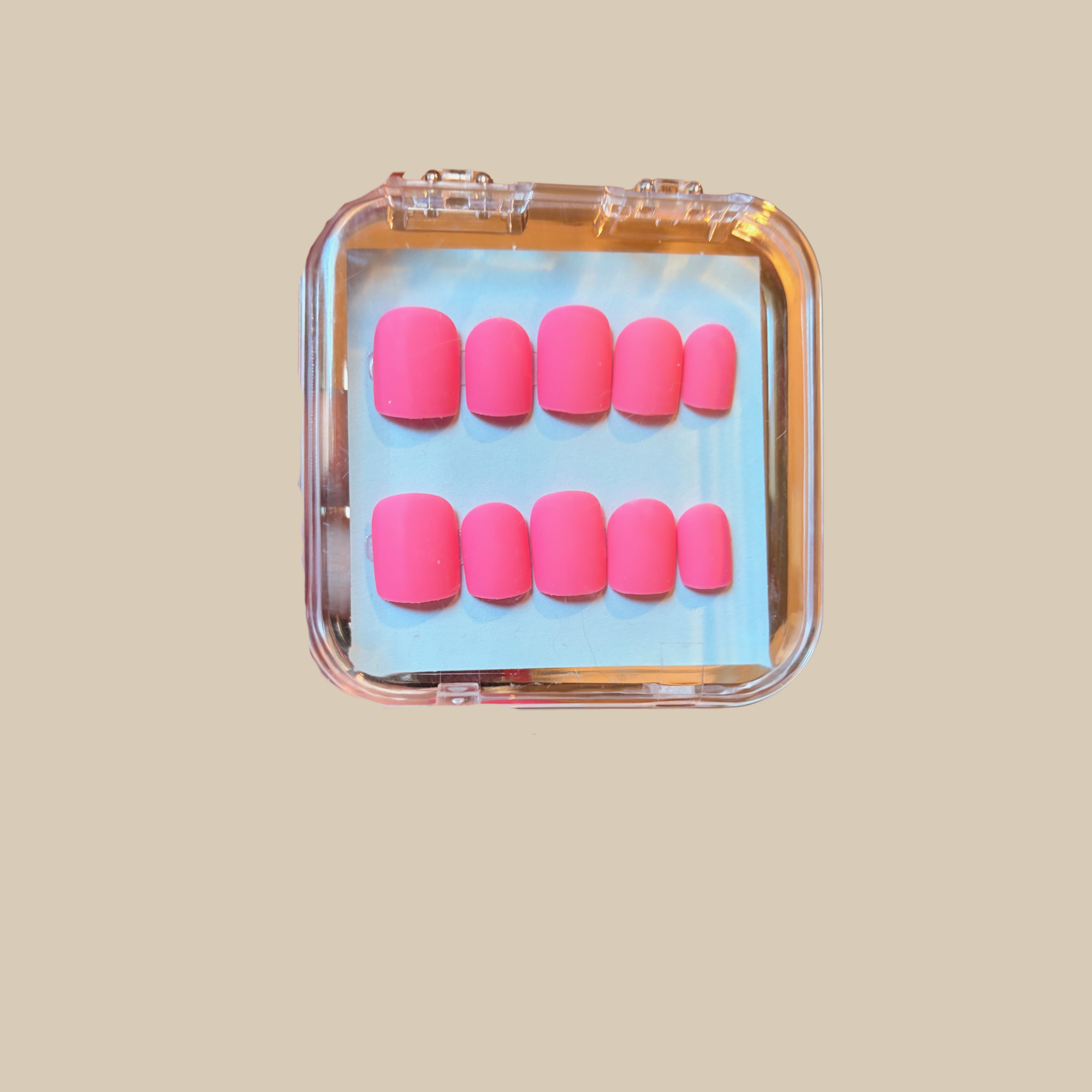 Coral Glow Press-on Nail Set (Large)