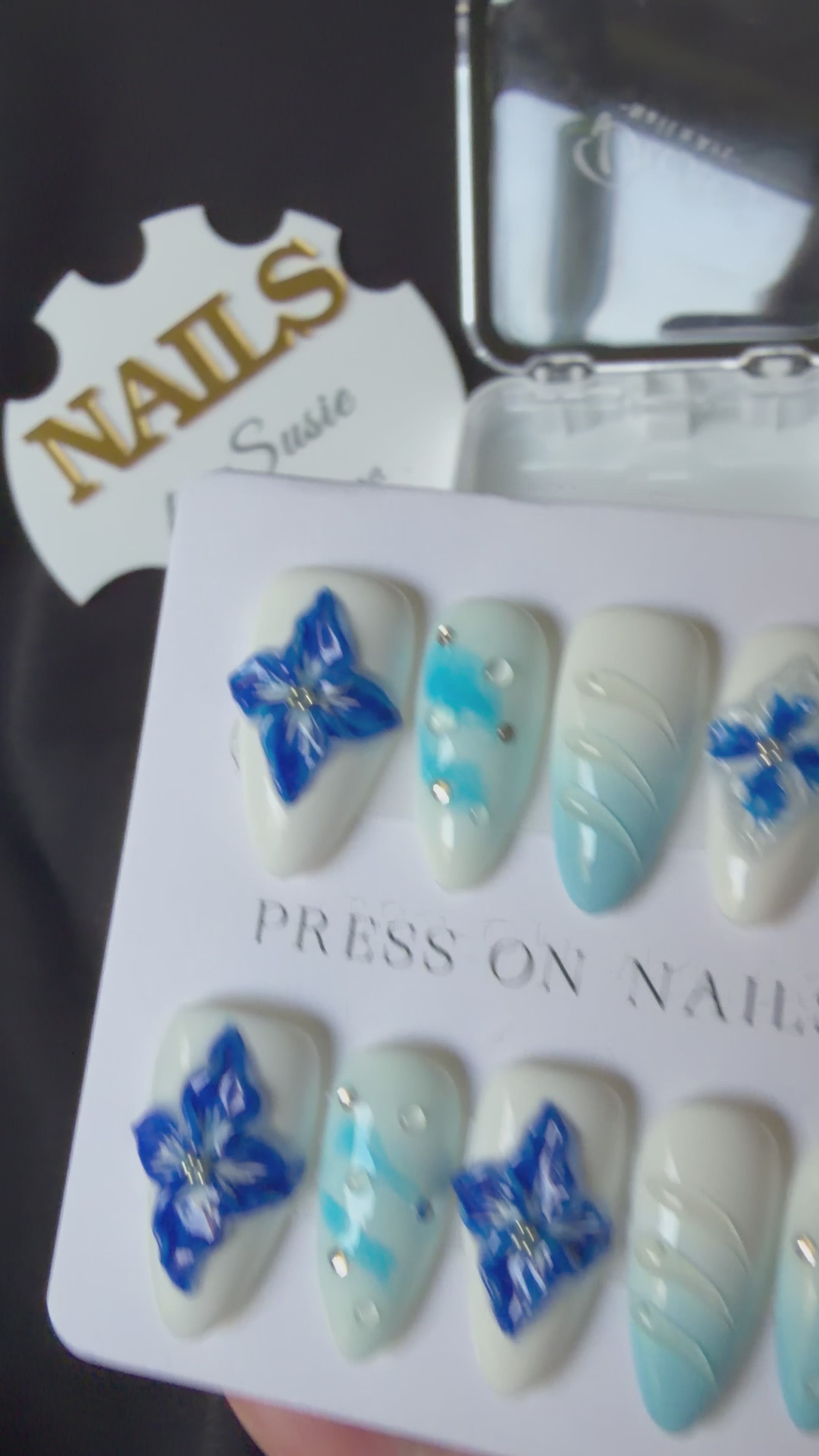 Blue Tide Press On-Nail Set