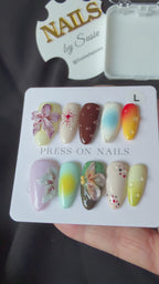 Sunset Bloom Press On-Nail Set