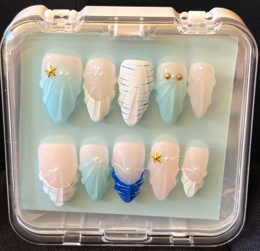 Seashell Drift Press-On Nail Set