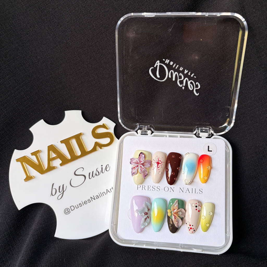 Sunset Bloom Press On-Nail Set