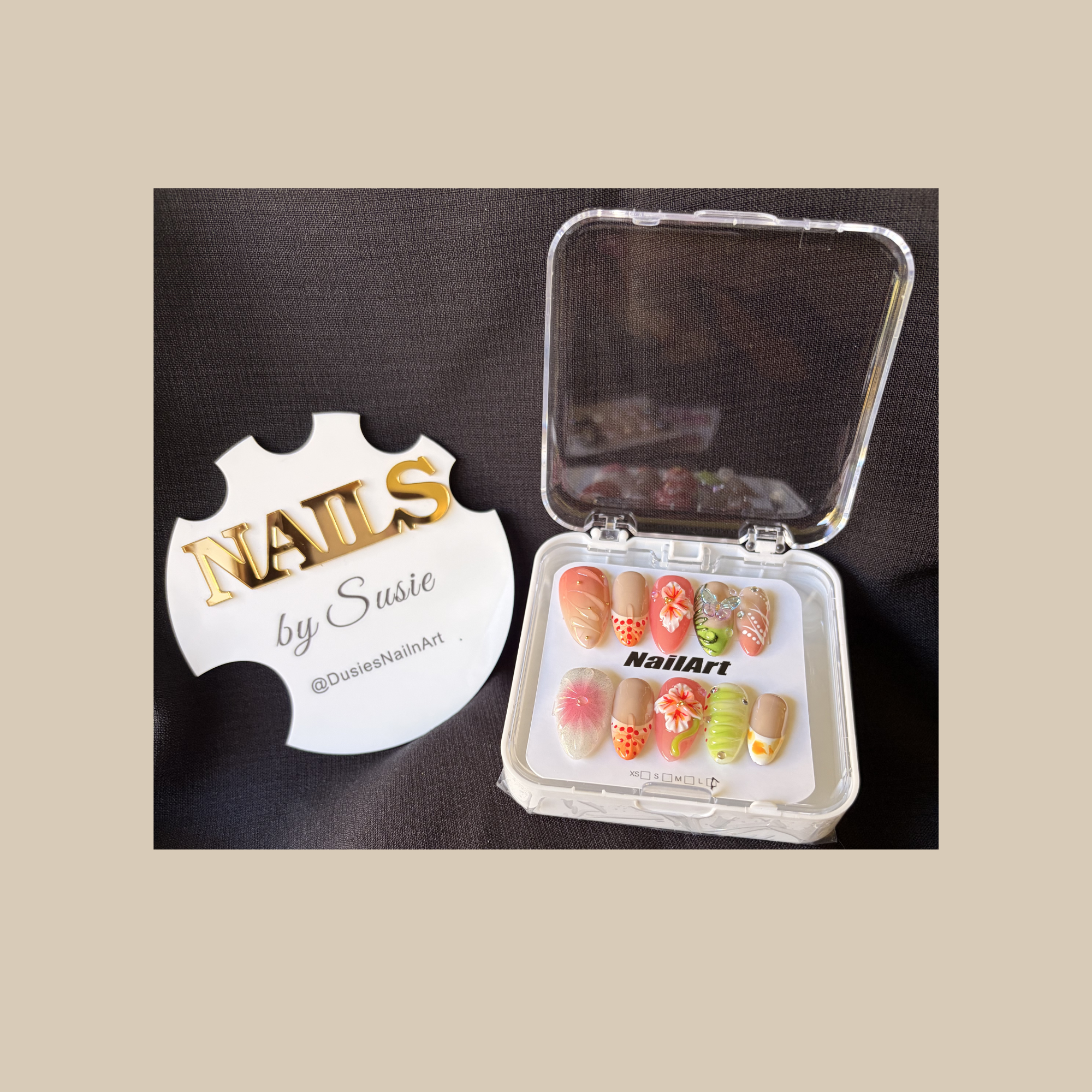 Coral Bloom Press On-Nail Set