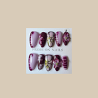 Violet Bloom Press On-Nail Set